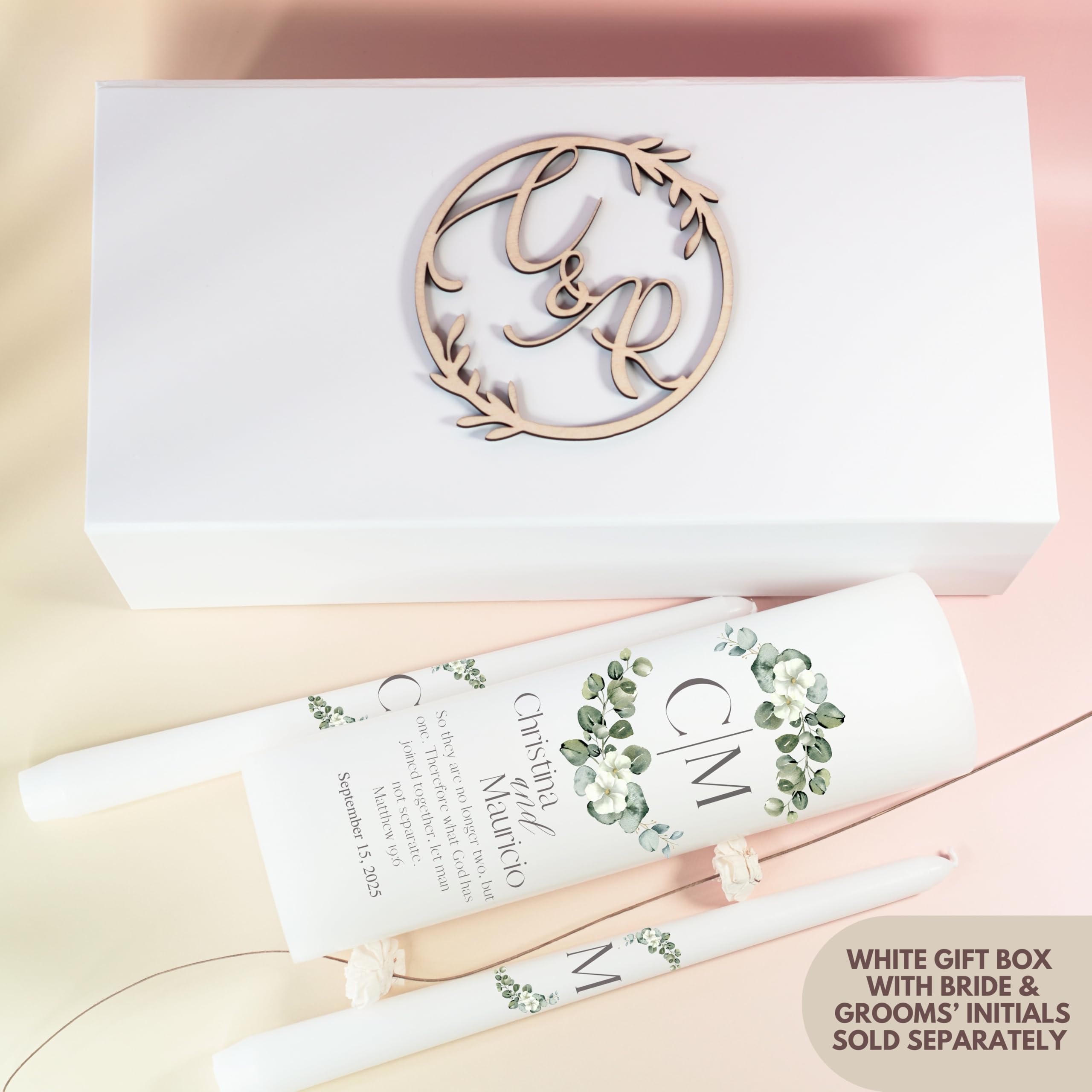 bible quote candles for wedding