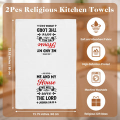 Bible verse dish towels close up print