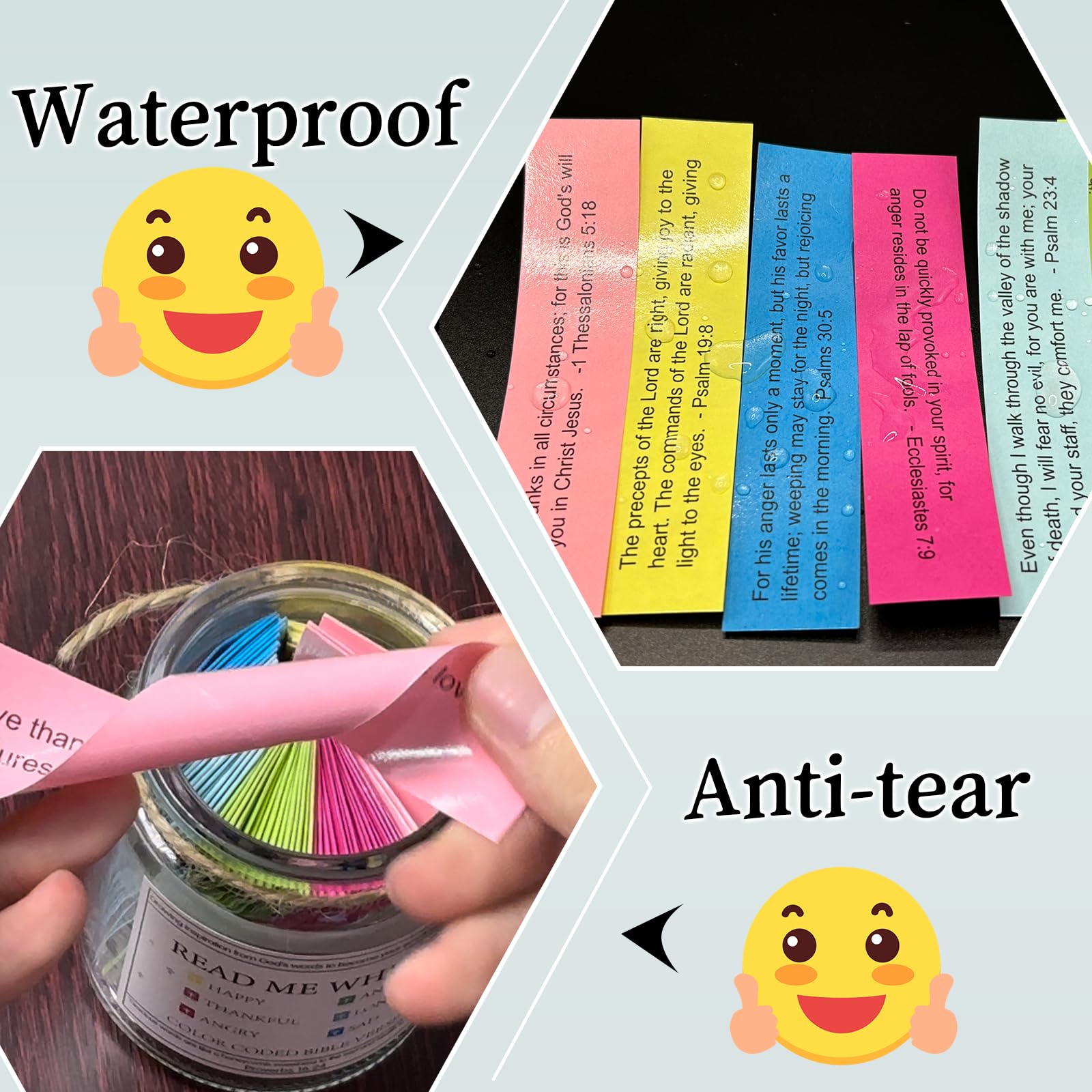 Bible Verse Glass Jar with scripture cards set