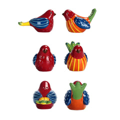 Handpainted Red Spring Bird Salt and Pepper Shaker Set