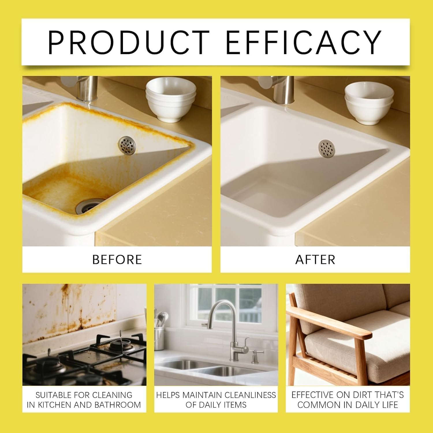 Bicotand PowerSpray used for cleaning kitchen sink and countertop