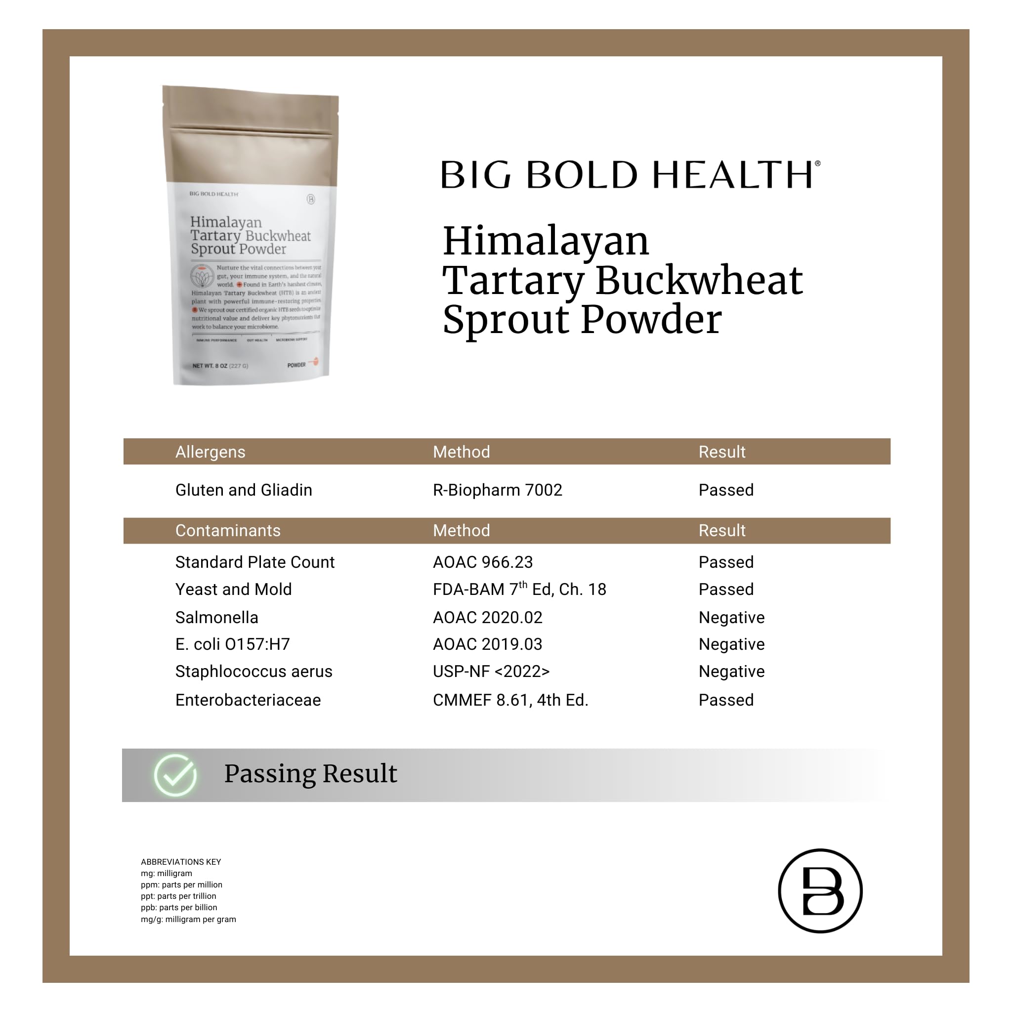 Sprouted buckwheat powder kitchen use