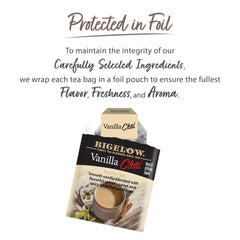 Bigelow tea bags individually wrapped foil pouches