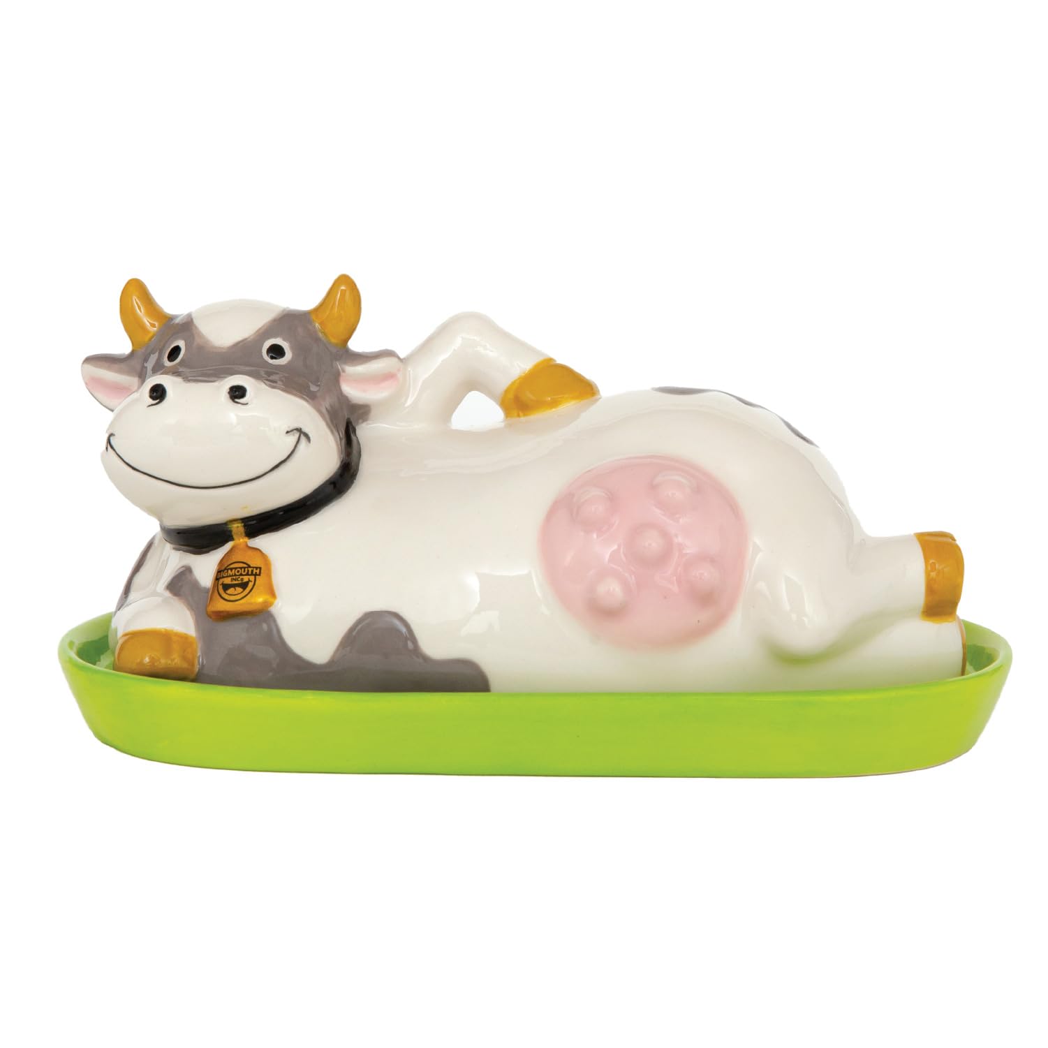 BigMouth Inc Udderly Buttery Butter Dish cow lid ceramic