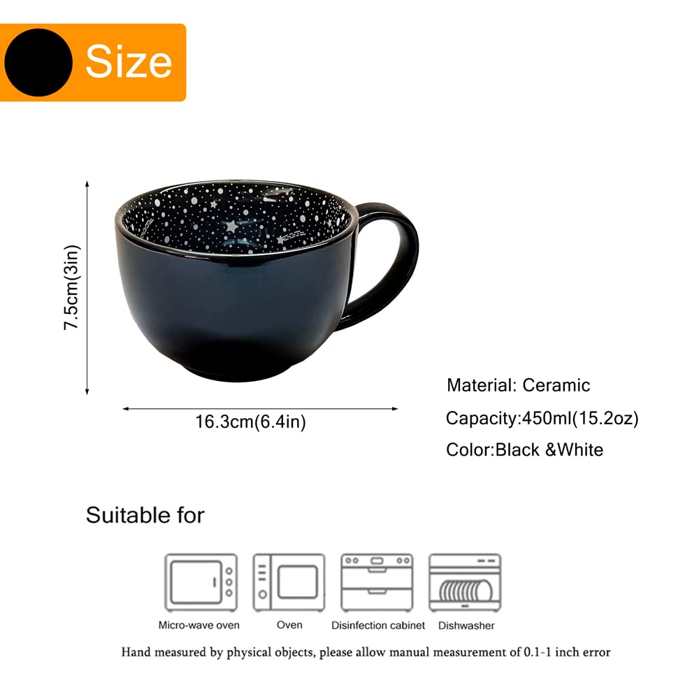 Mug dimensions 7.5cm tall and 16.3cm wide