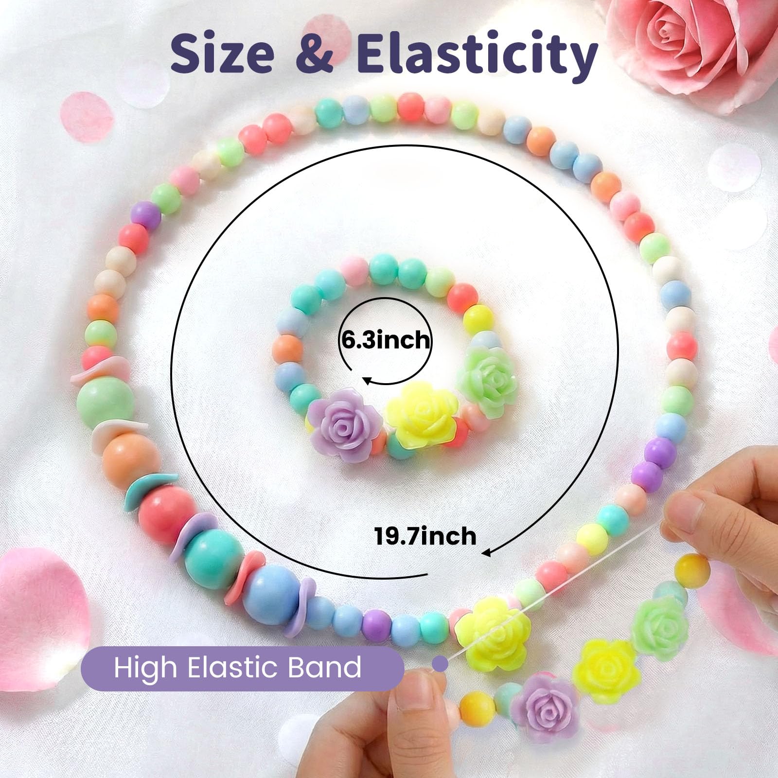 6.3 inch bracelet with bright colors