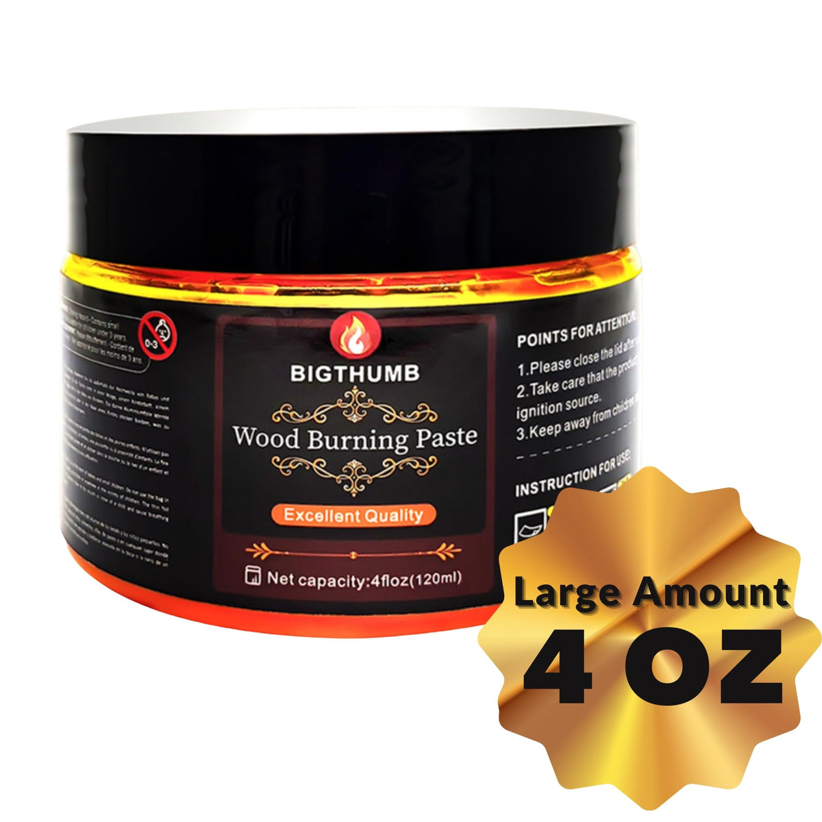 bigthumb wood burning gel kit 4oz contents paste scraper brush instruction