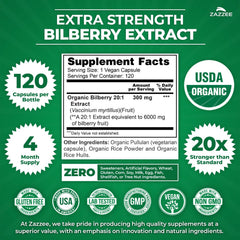 Organic bilberry extract 20:1 capsules packaging