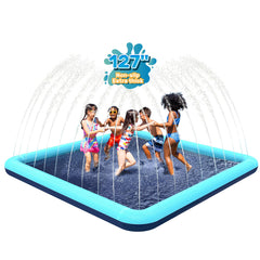 Bilibara 127'' splash pad for dogs and kids in teal