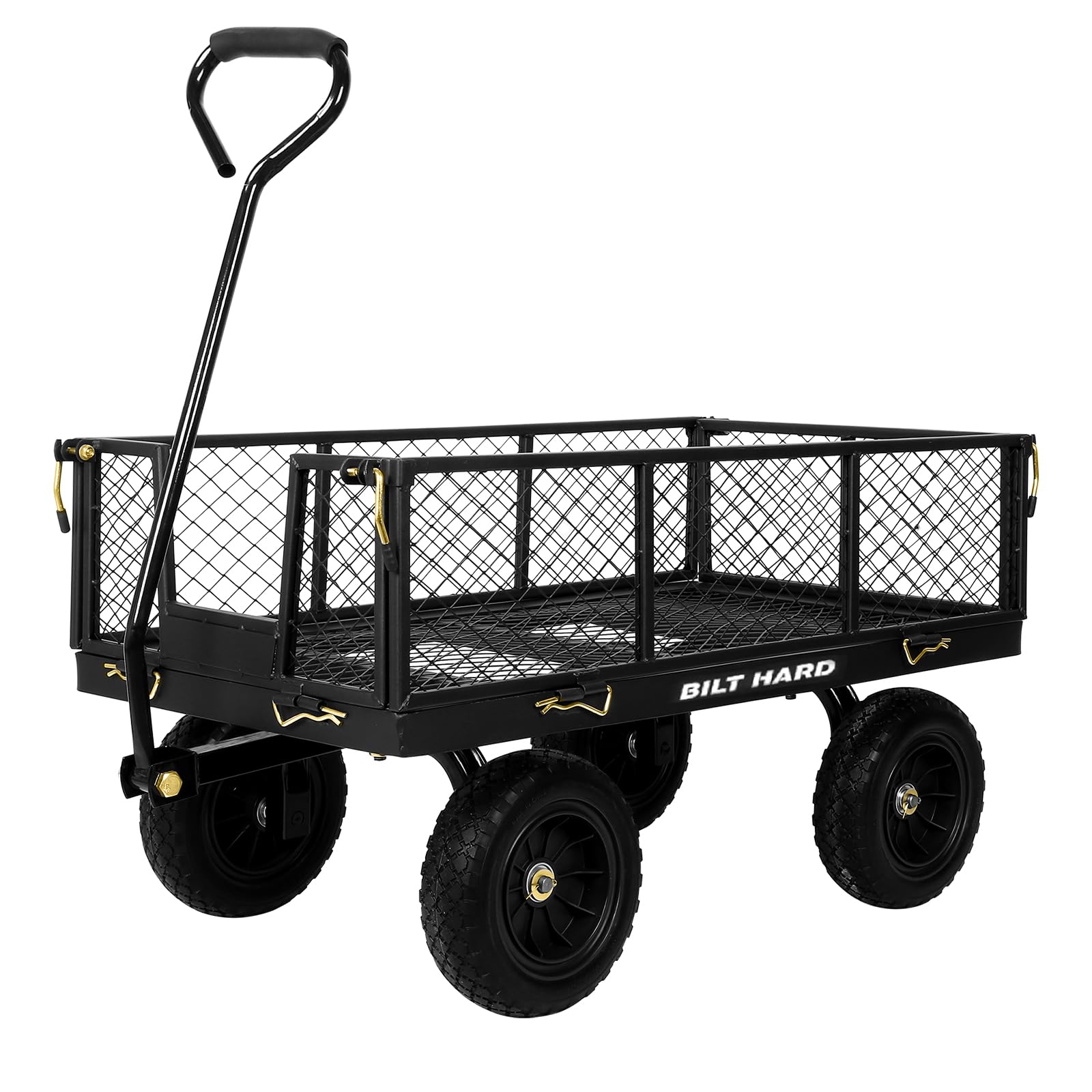 BILT HARD garden cart with 10 inch no-flat tires
