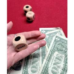 Six 1 inch Beech Wood Dice with Drawstring Bag