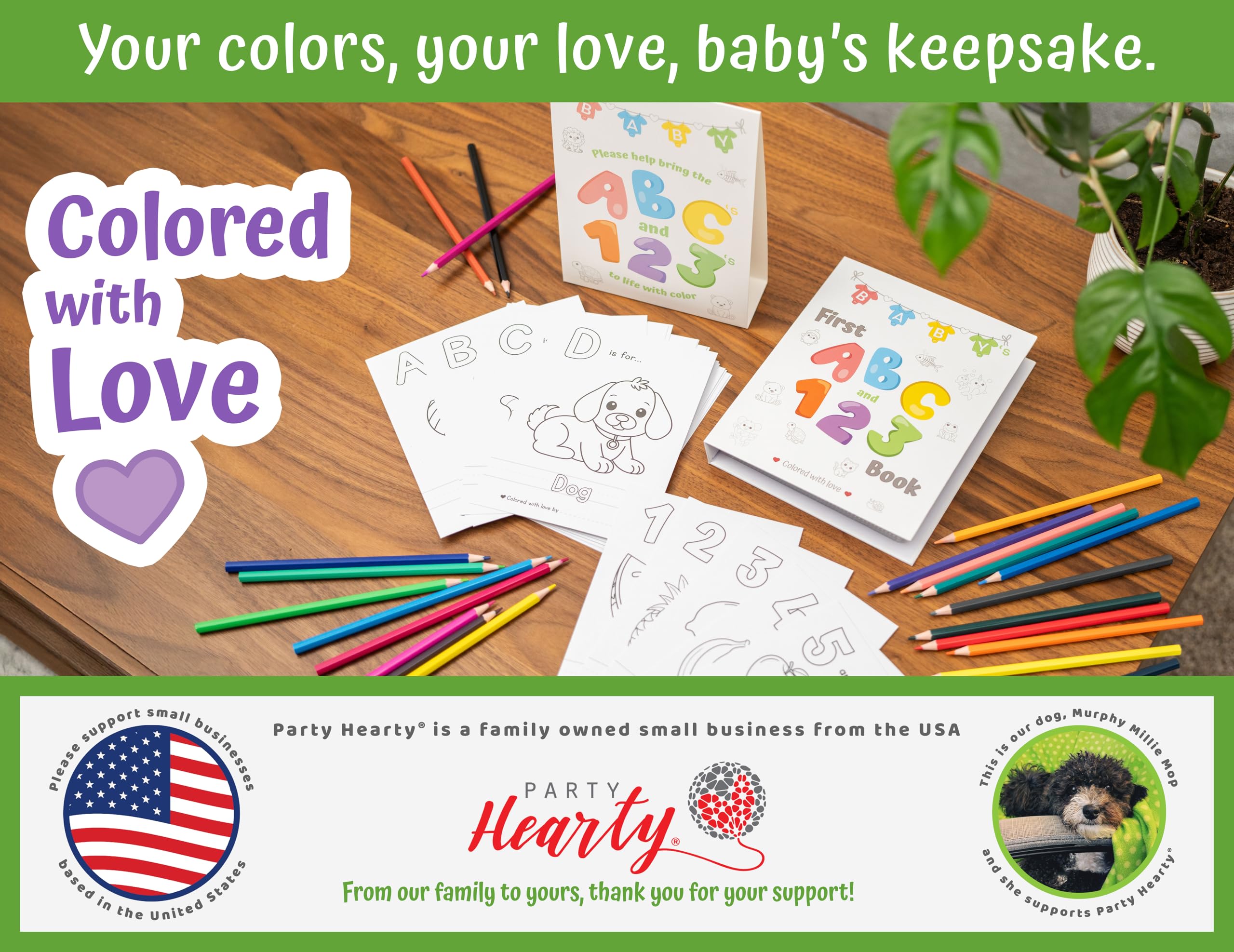 Baby shower activity kit as a guest book alternative