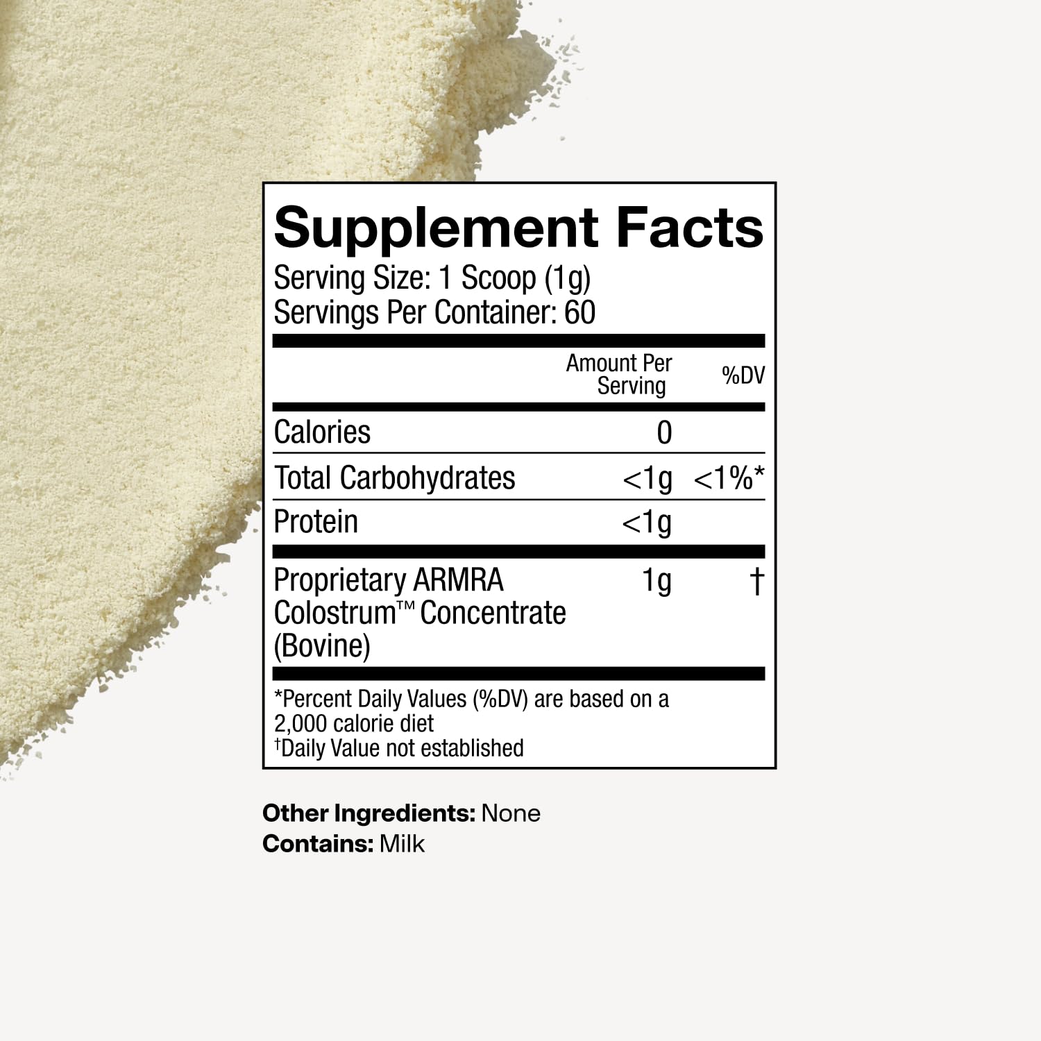 Cold-Chain BioPotent technology ARMRA Colostrum