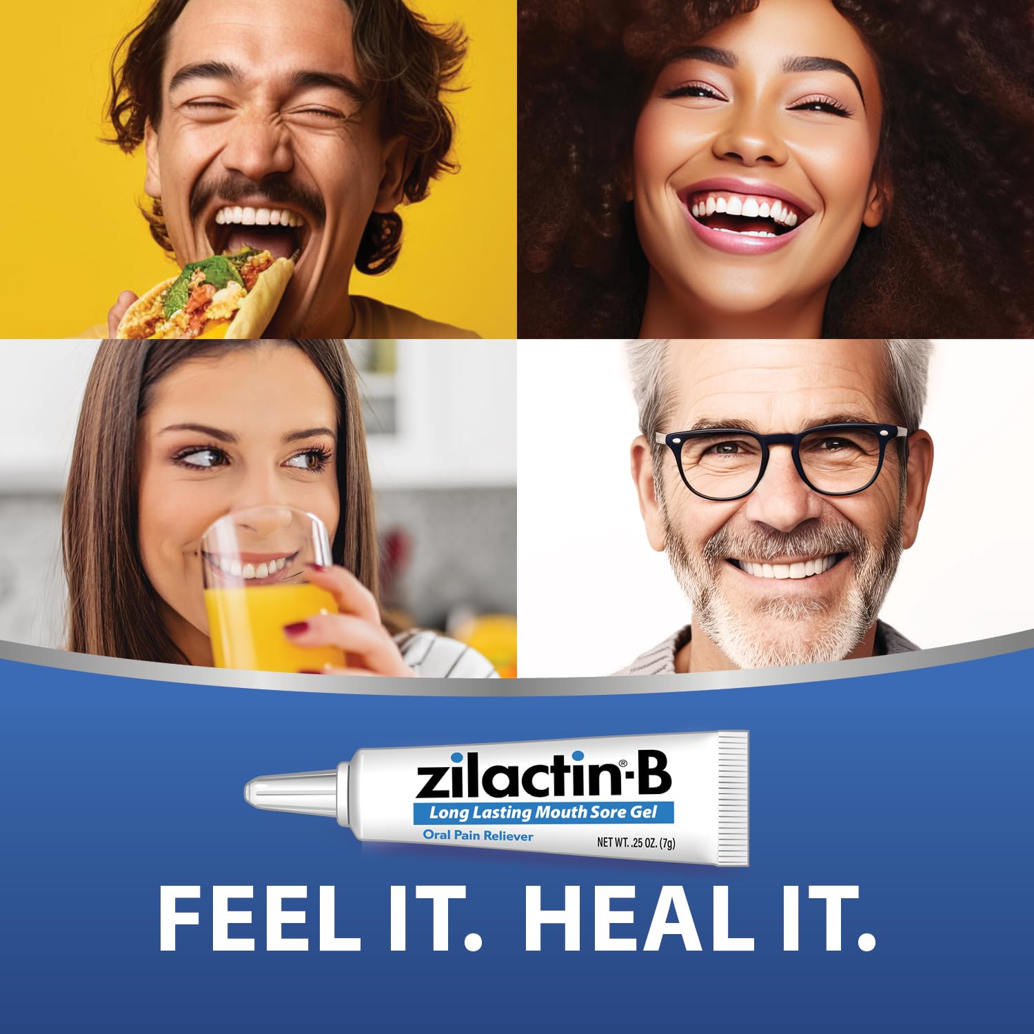 Bioadhesive technology feature in Zilactin B gel