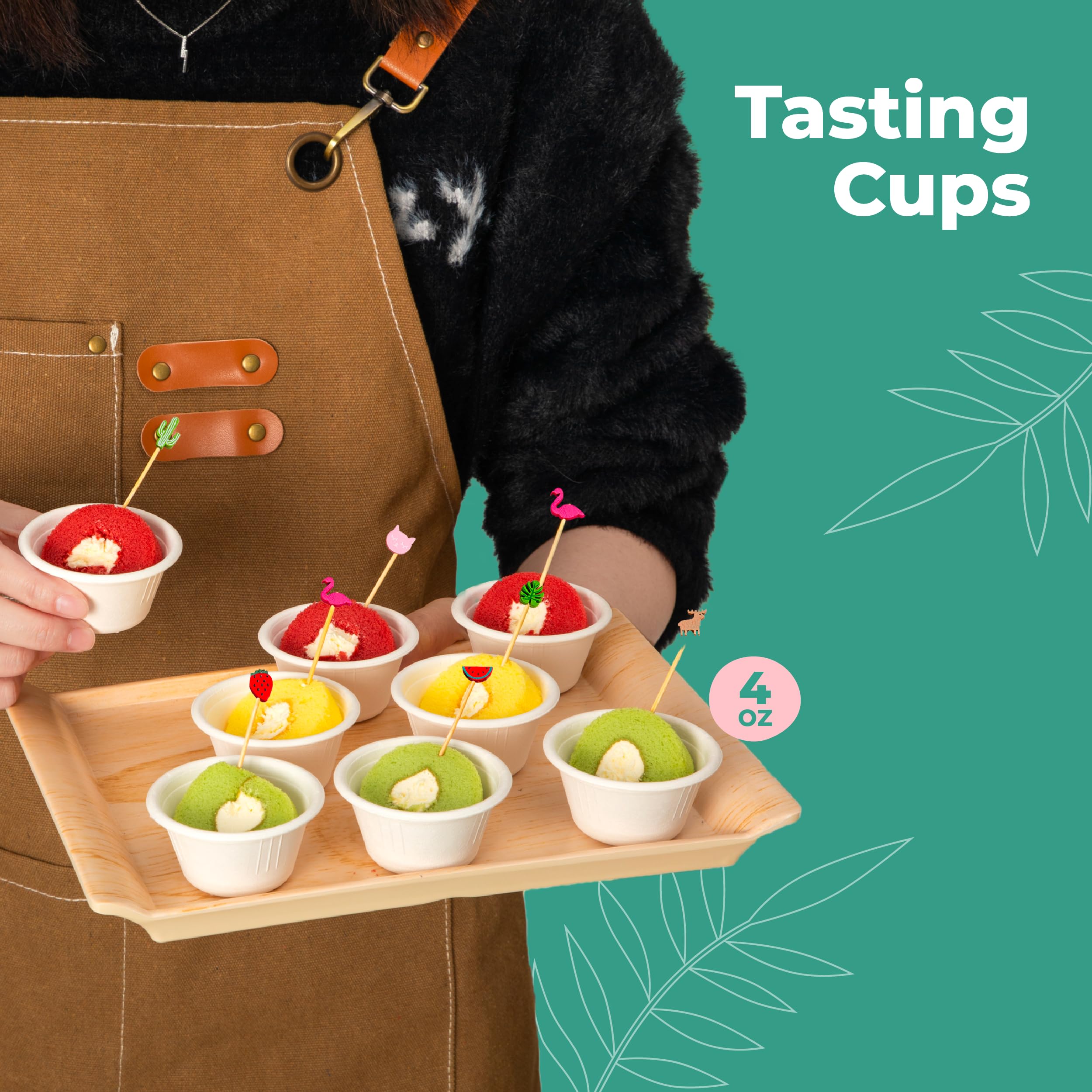 Plastic-free compostable condiment cups