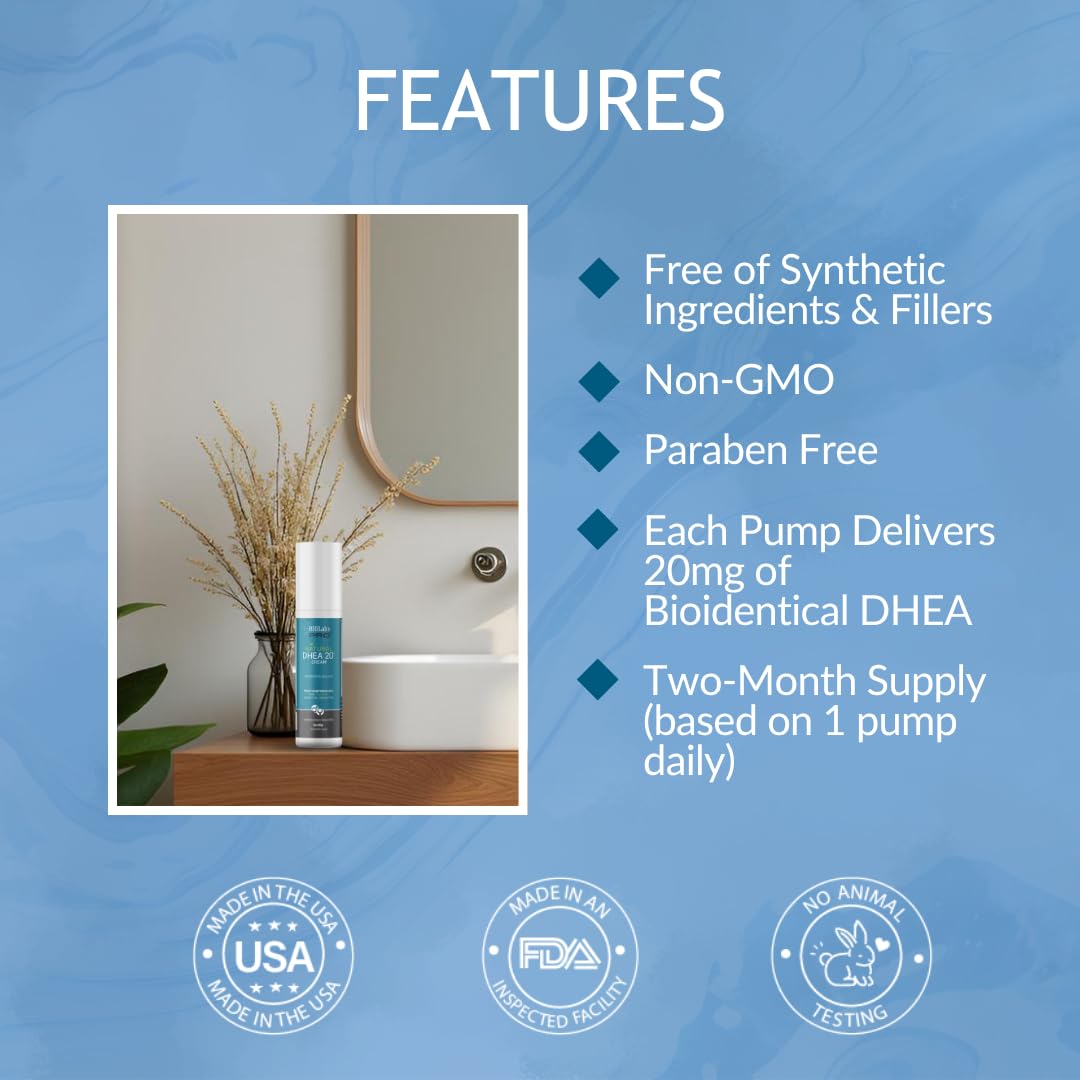 Two-month supply BIOLABS PRO DHEA Cream 3oz