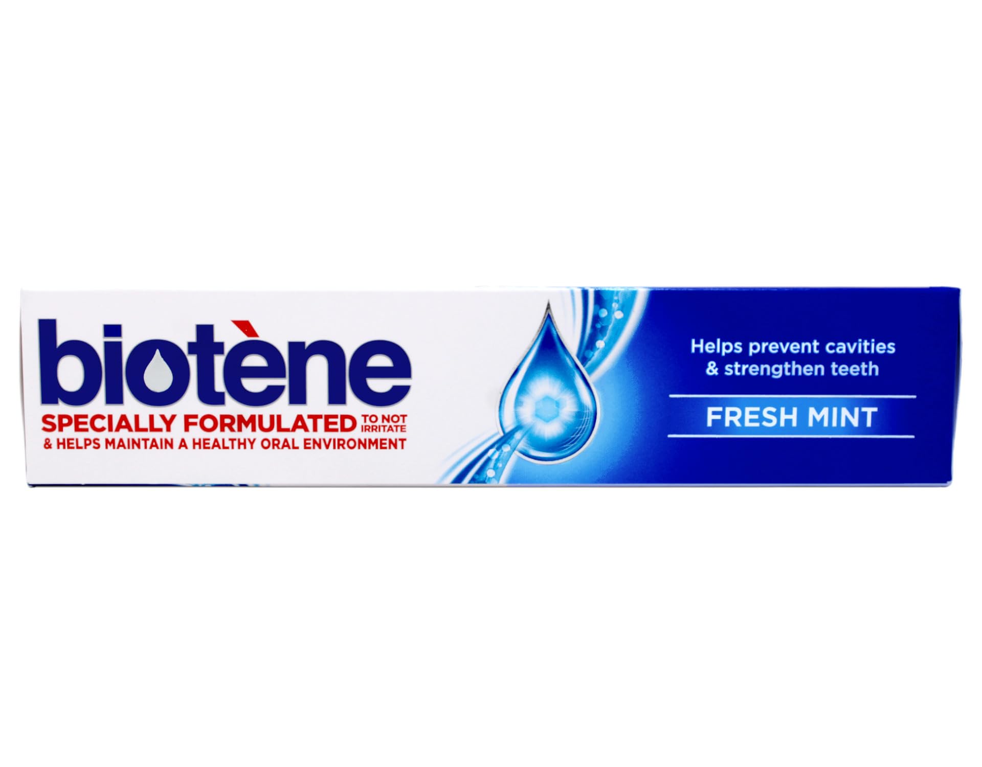 Biotene dry mouth enzyme protection label close up