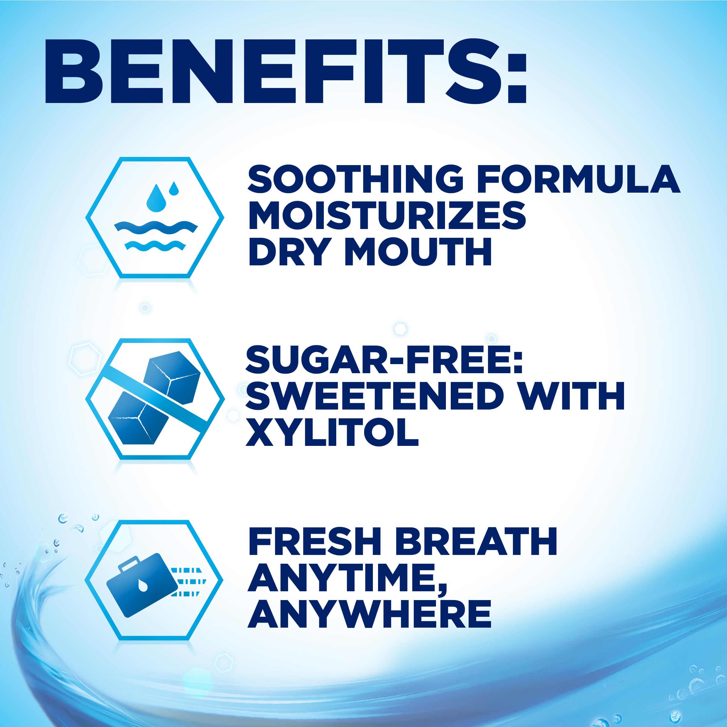 Sugar free xylitol Biotene lozenges mint flavor