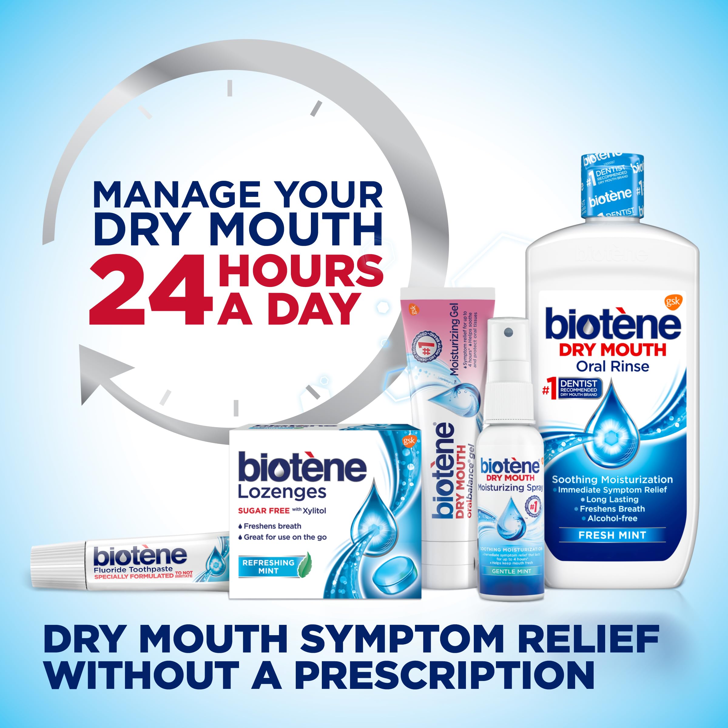 Biotene mint lozenge pack visual