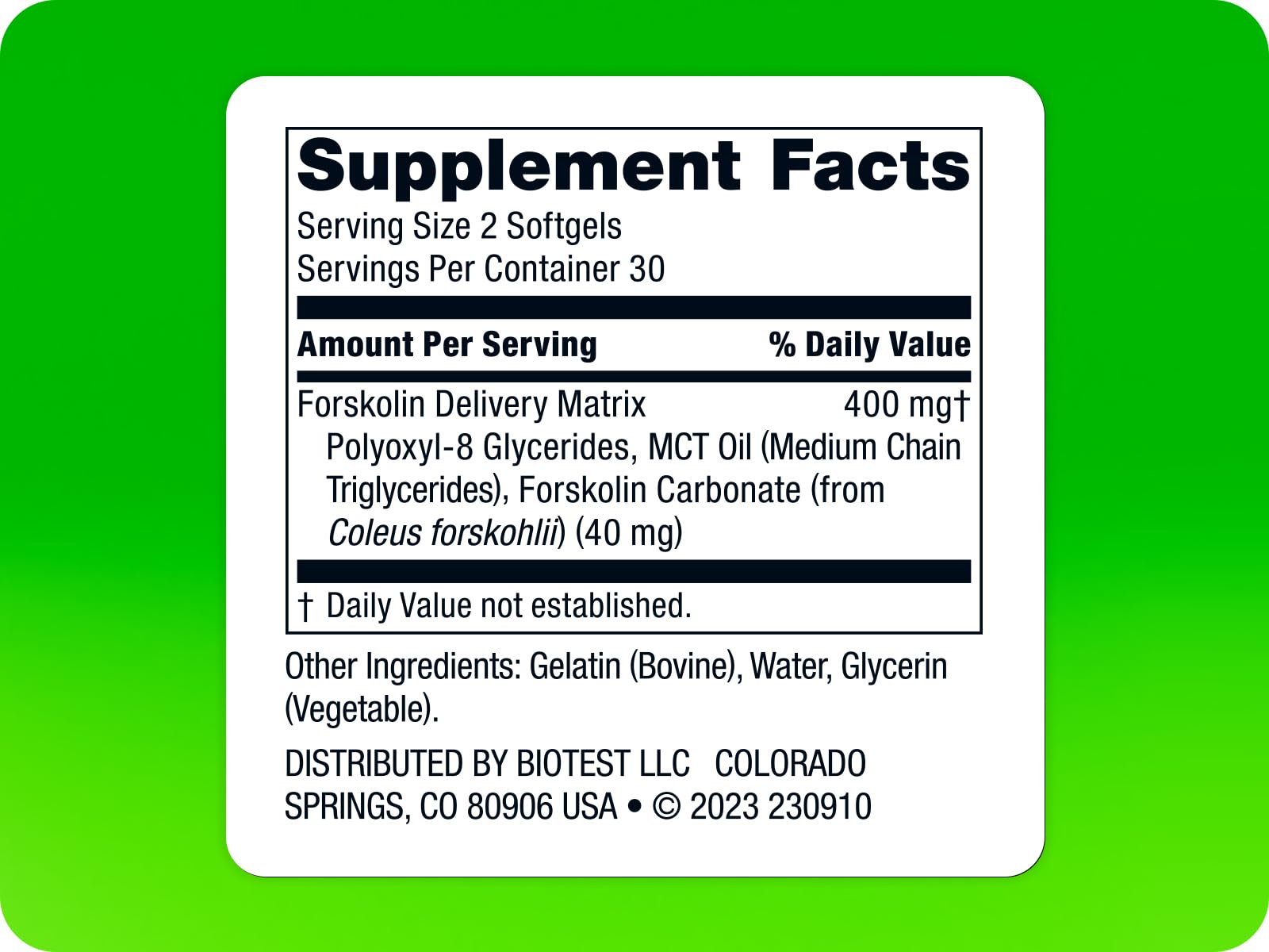 Carbolin 19 extended-action forskolin 40mg