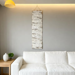 Birch bark wall panel suitable for furniture embellishment