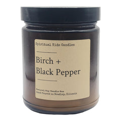 Birch & Black Pepper Soy Candle 8oz glass jar