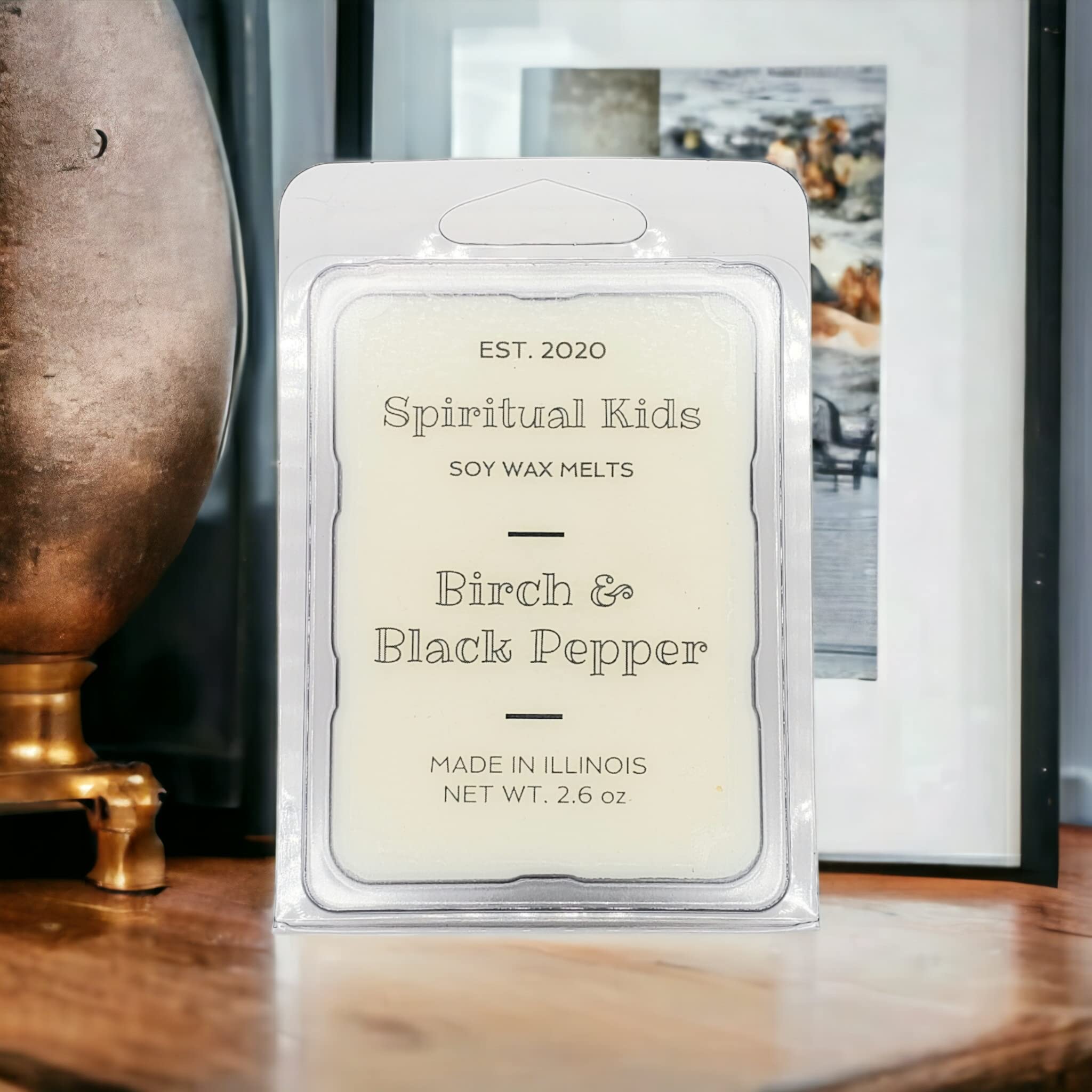 Birch & Black Pepper Soy Wax Melts 2.6oz 6 Cubes product packaging image