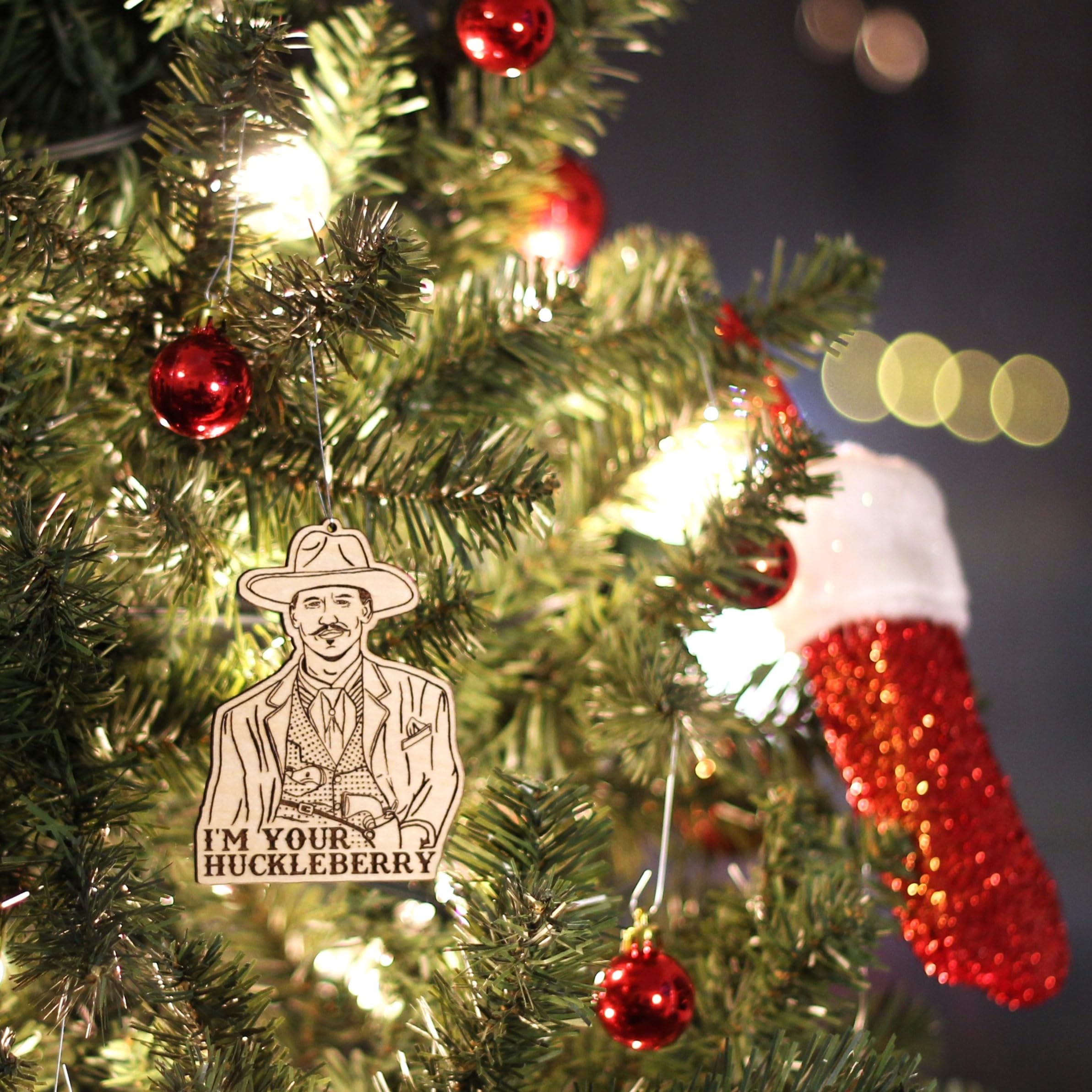 Laser-cut birch wood ornament Wyatt EARP