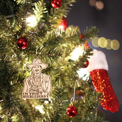 Laser-cut birch wood ornament Wyatt EARP