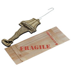 Birch wood ornament with hanger for tree decoration