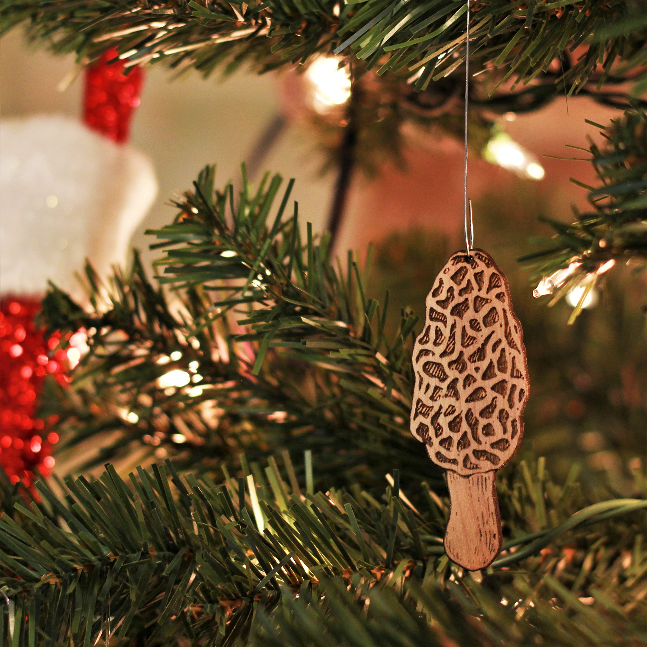 Birch wood ornament with hanger Portland studio