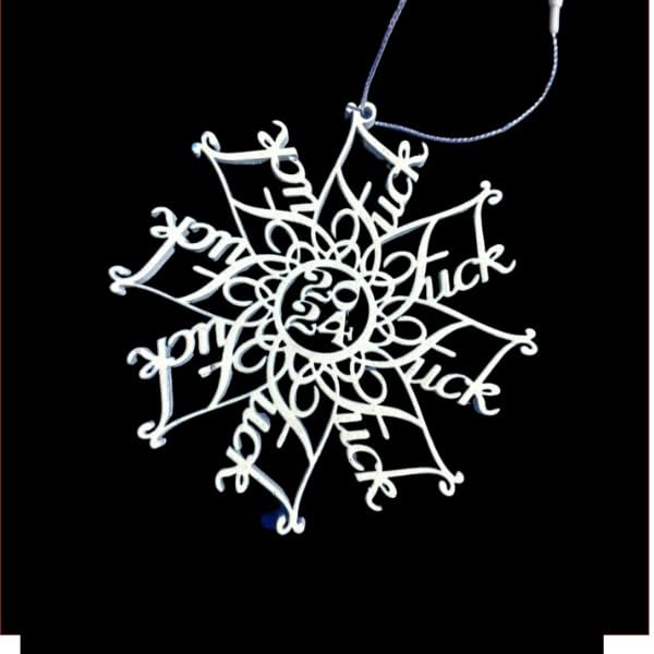 Birch wood ornament for adults bold statement 3.75x3.75