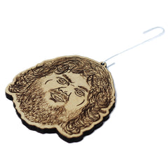 Birch wood ornament handmade in the USA