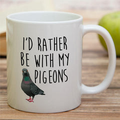 Bird lover pigeon mug gift for birthdays and friends