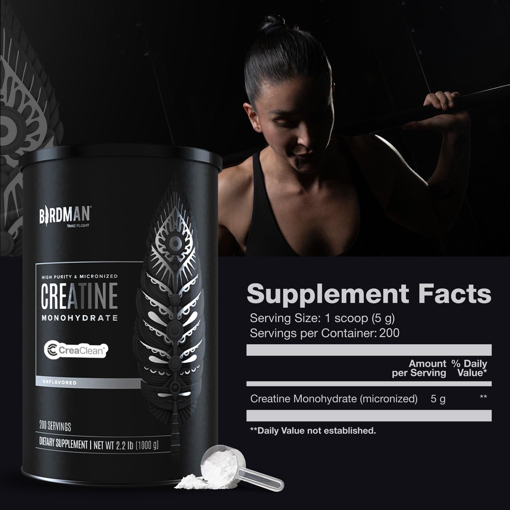 Birdman creatine monohydrate powder sugar free 2.2lb