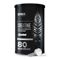 Birdman micronized creatine monohydrate powder container