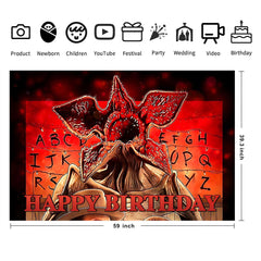 Durable polyester backdrop banner for birthday party