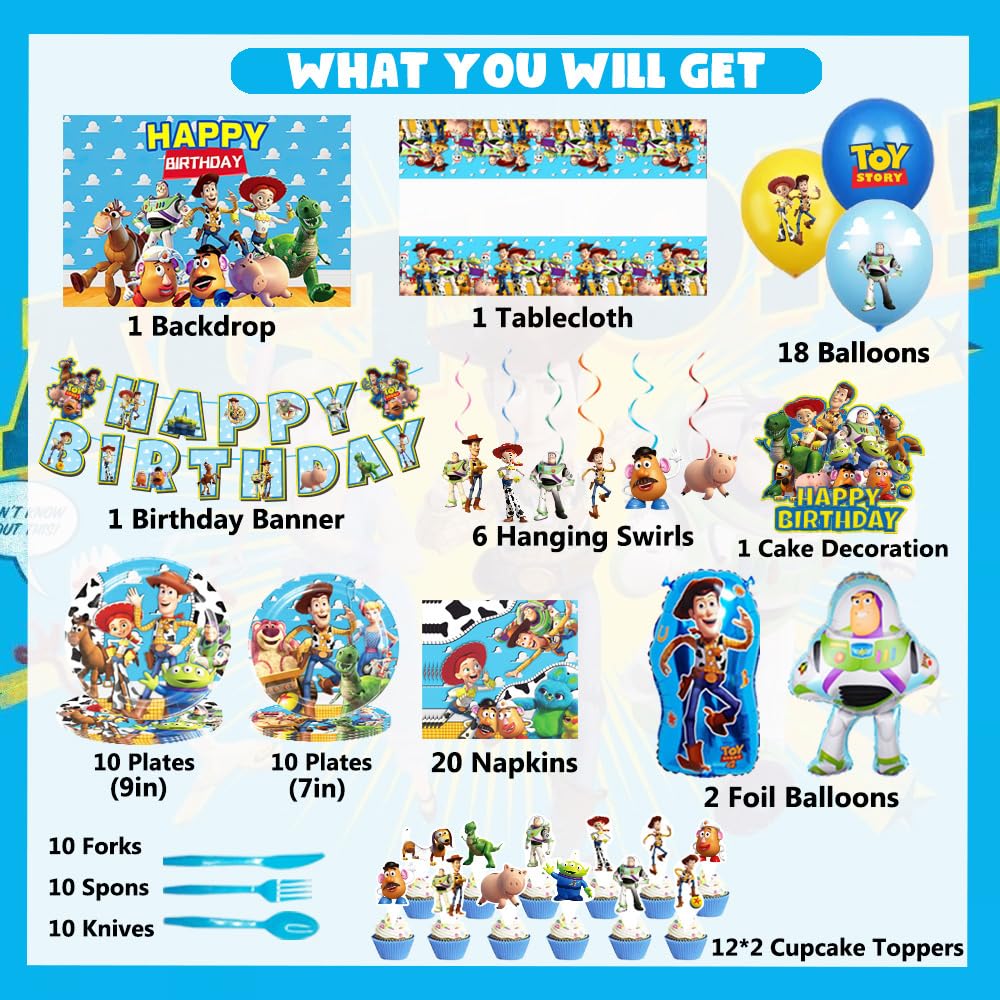 Happy birthday banner with cartoon theme