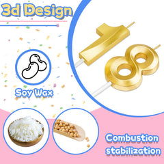 Two numeral candles included in the pack for cake decorating