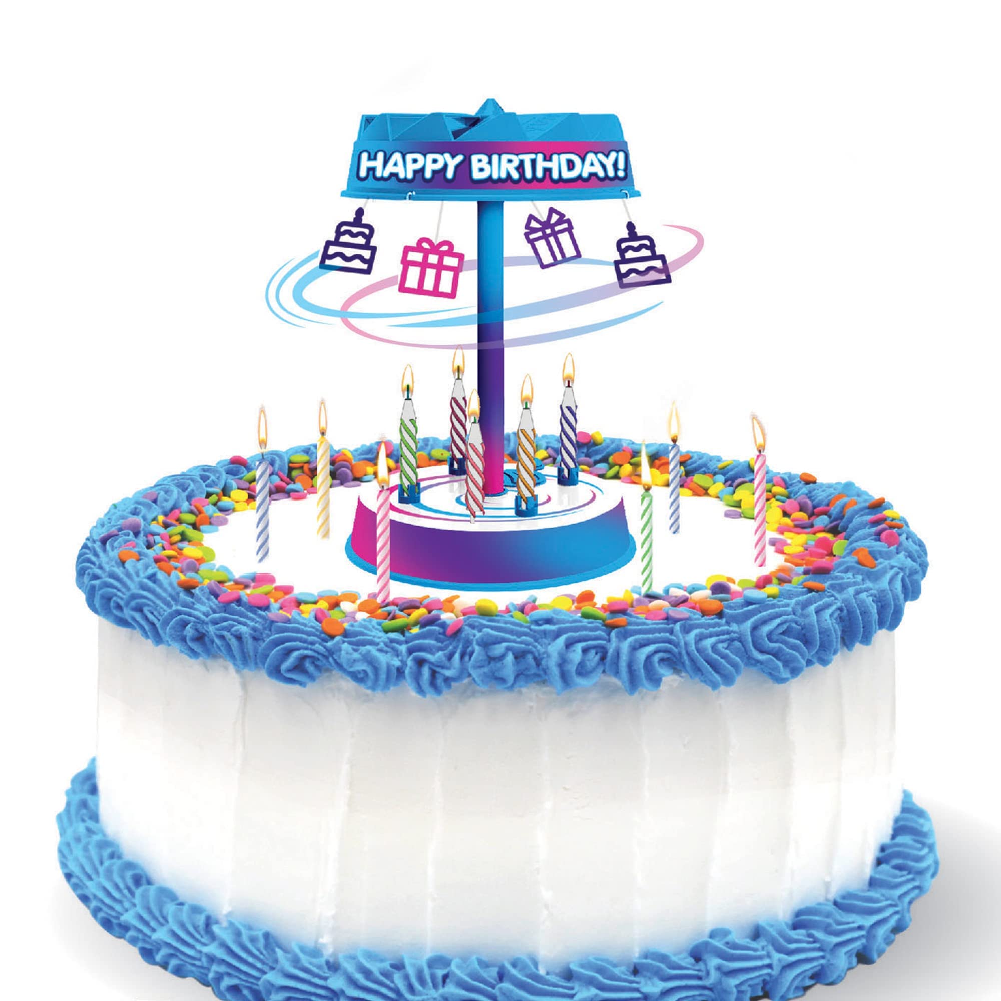 Reusable birthday candle used as a cake topper
