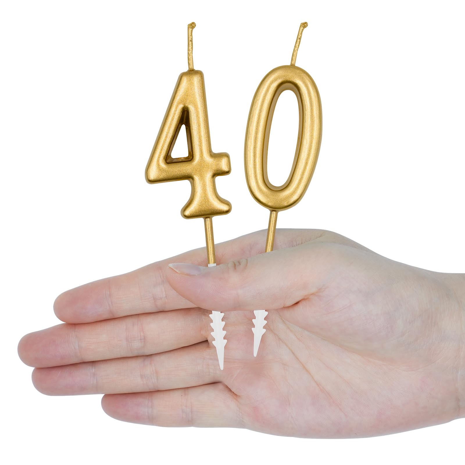numeral candle length 4.5 cm 9 cm height