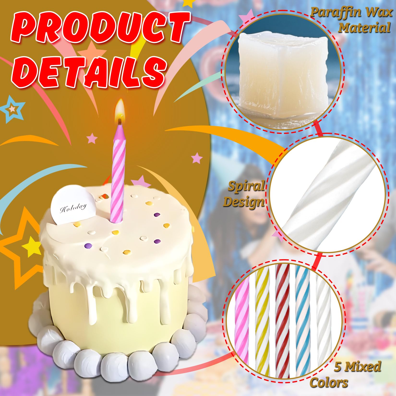 Bulk birthday candles 288 from MAQIHAN for decorations