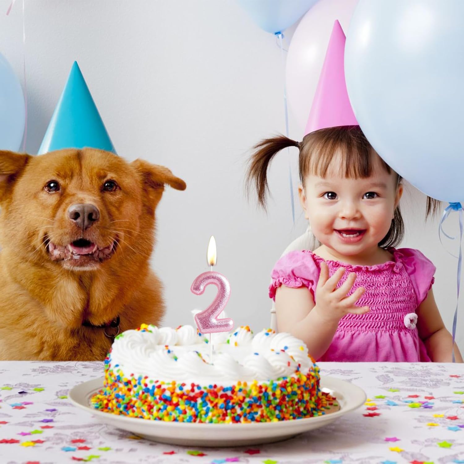 Paraffinic wax smokeless birthday candles
