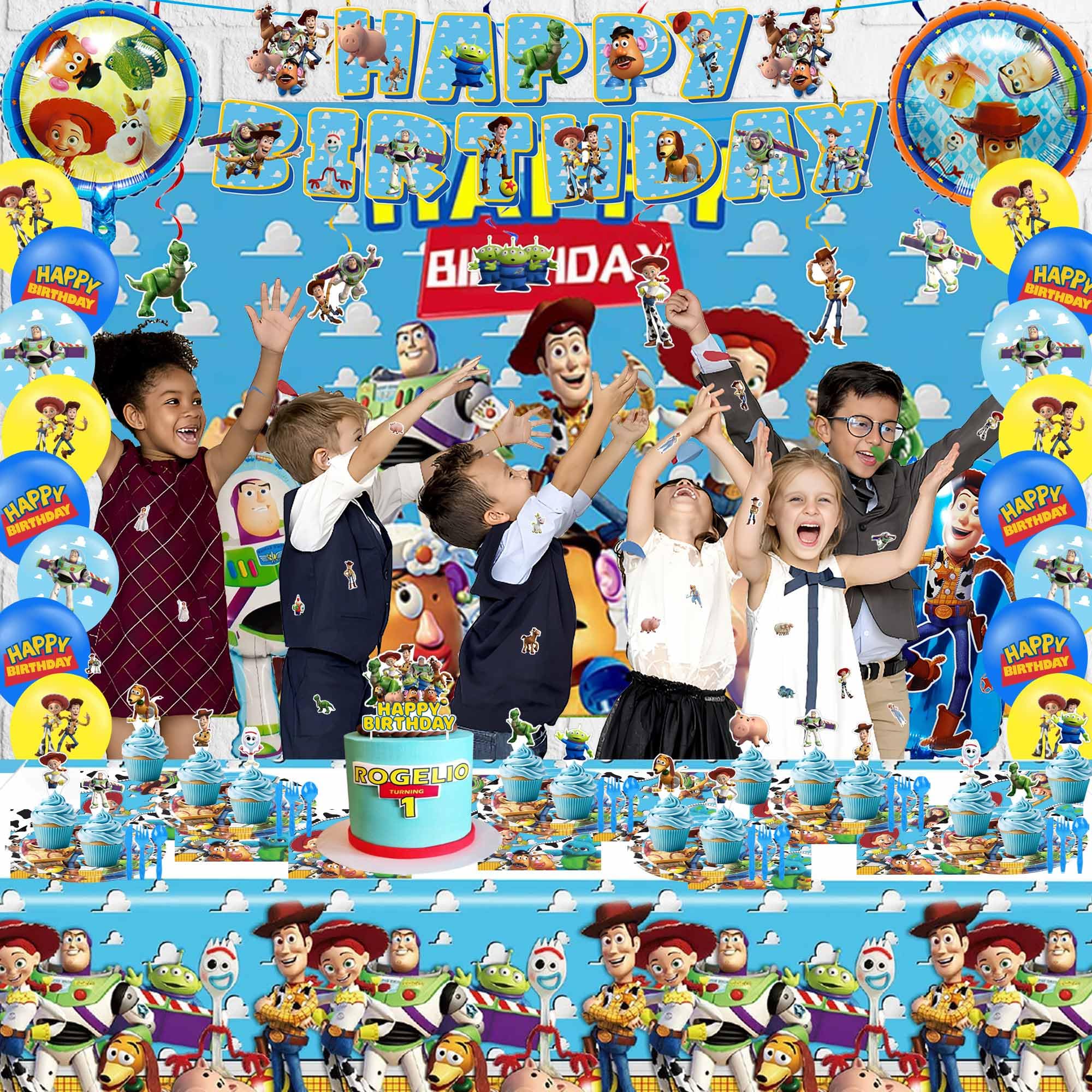 Tablecloth for birthday decorations kit