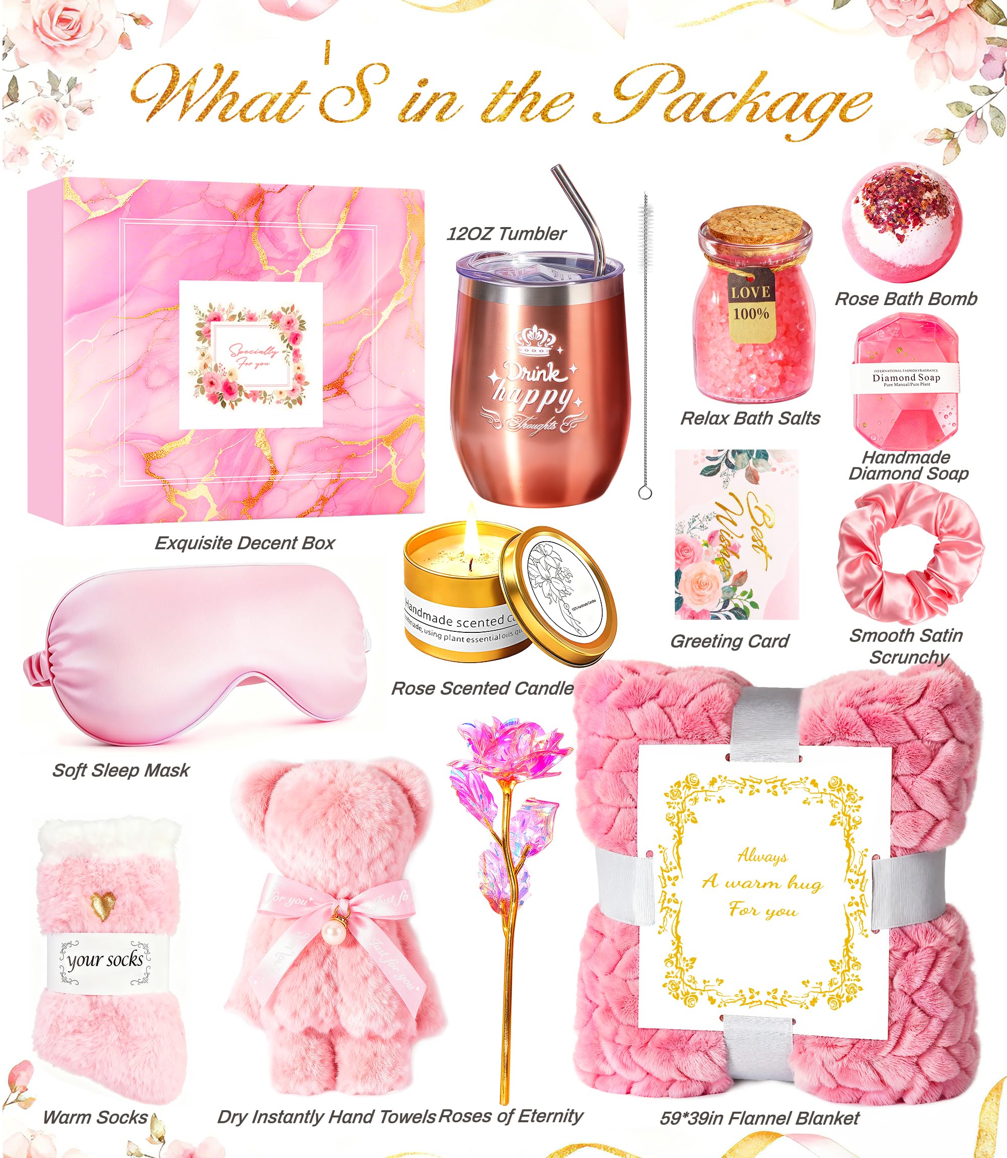 Birthday Gifts Basket for Sister roses of eternity and card