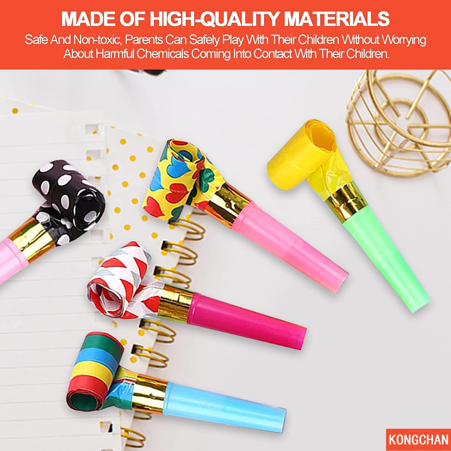 Birthday noisemakers blowouts