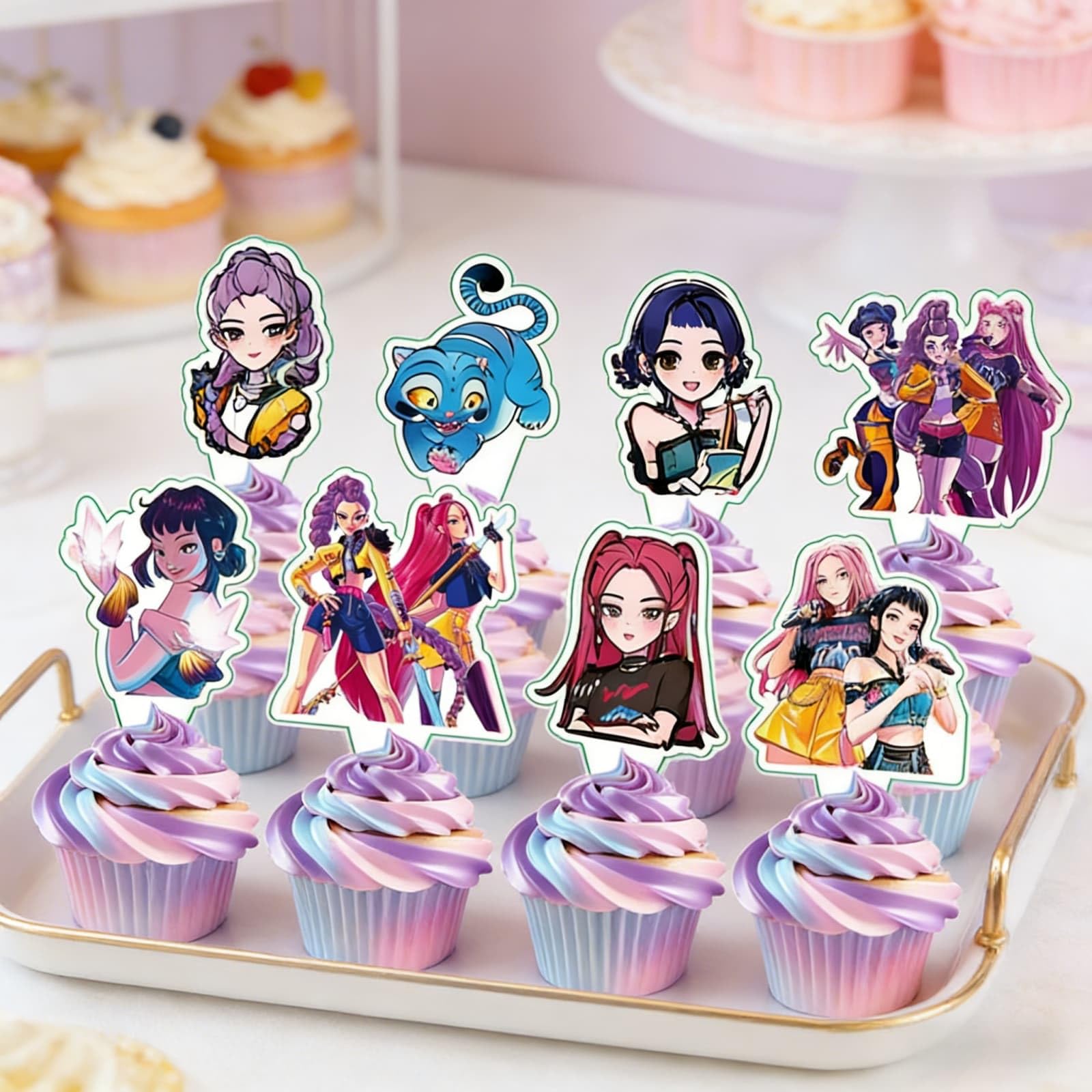 Includes cake decoration and 24 cupcake toppers