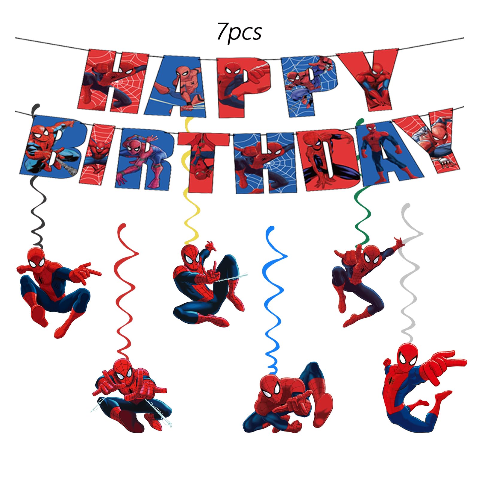 disposable partyware packaging for 68pcs spidey decorations