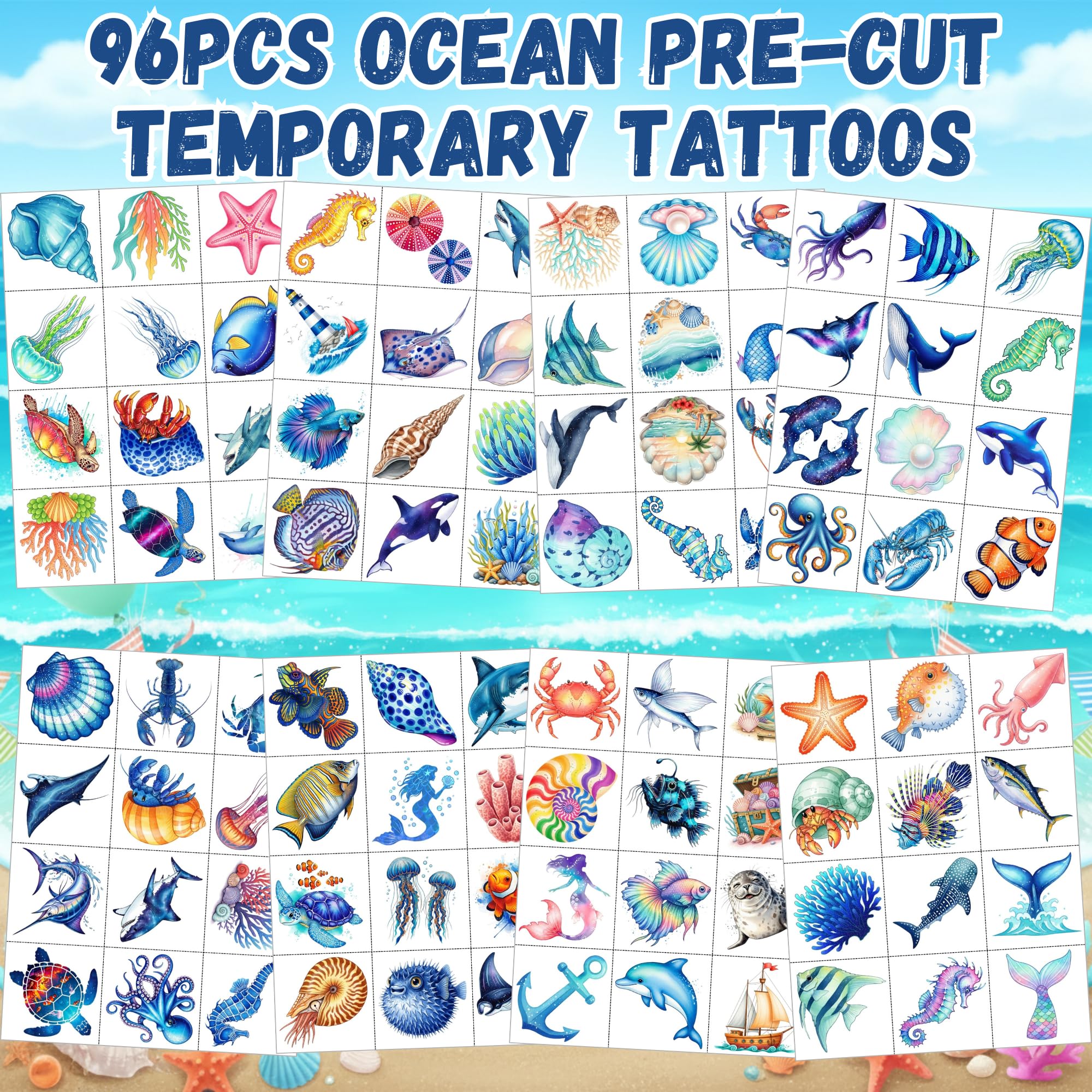 birthday party favors ocean tattoos designs