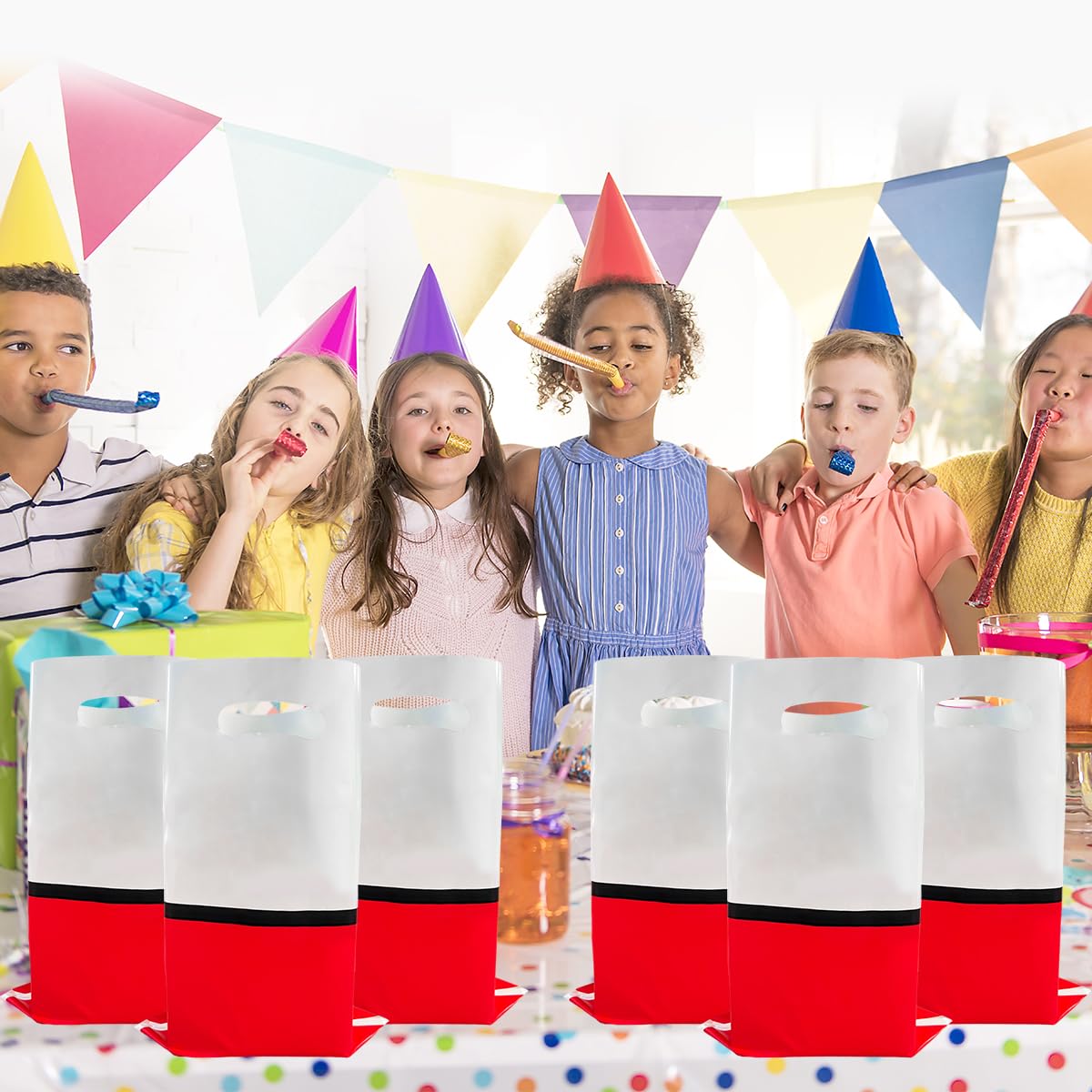 Plastic gift bags odorless sturdy for parties